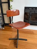 Vintage schoolstoel / lerarenstoel, Ophalen, Gebruikt, Bruin, Vintage industrieel hip