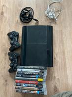 PlayStation 3 met 2 controllers + 9 games, Spelcomputers en Games, Spelcomputers | Sony PlayStation 3, Ophalen of Verzenden, Gebruikt