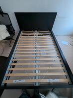 MALM bedframe 140x200 met lattenbodem, Gebruikt, Zwart, Tweepersoons, 200 cm