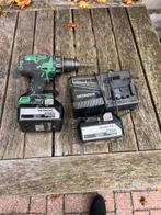 Hitachi Schroefmachine DV 18DBSL, Doe-het-zelf en Verbouw, Gereedschap | Boormachines, Ophalen, Gebruikt, Variabele snelheid, Boor- en Schroefmachine