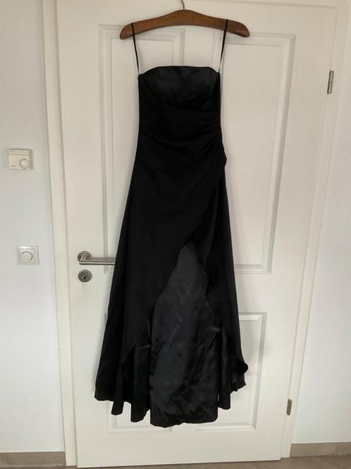 Schitterende zwarte lange galajurk mt. 34/36 merk Lissa.  De, Kleding | Dames, Gelegenheidskleding, Zo goed als nieuw, Galajurk