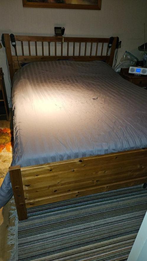 Ikea Leksvik bed, 160x200 cm, 2 matras en een topmatras, Huis en Inrichting, Slaapkamer | Bedden, Gebruikt, Tweepersoons, 160 cm
