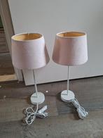 2 Beige Schemerlampen - Setprijs!, Huis en Inrichting, Gebruikt, Ophalen of Verzenden, Metaal, Modern
