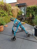 Stevige blauwe inklapbare rollator met goede zit, Diversen, Rollators, Ophalen, Lichtgewicht, Gebruikt