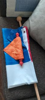Te koop: ned.vlag met stok,wimpel[ nieuw), Ophalen of Verzenden, Zo goed als nieuw