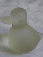Eend glas matglas eendje Leerdam vintage duck, Ophalen of Verzenden, Zo goed als nieuw, Vogel, Beeldje of Figuurtje