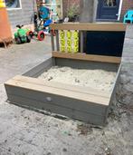 Leuke Zandbak met Speelbord 1x1m met bankje, Ophalen, Gebruikt