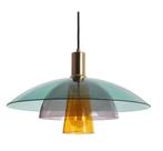 Gebruikte Hanglamp, Huis en Inrichting, Lampen | Hanglampen, Ophalen, Gebruikt, Glas, Minder dan 50 cm