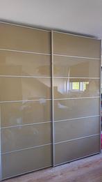 Klerenkast met schuifdeuren, Huis en Inrichting, Kasten | Kledingkasten, Ophalen, Gebruikt, 200 cm of meer, Glas