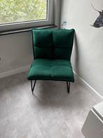 Groene en oker gele  Velvet Stoelen 2x - Slaapkamer Gebruik, Huis en Inrichting, Stoelen, Ophalen, Twee, Overige kleuren, Zo goed als nieuw