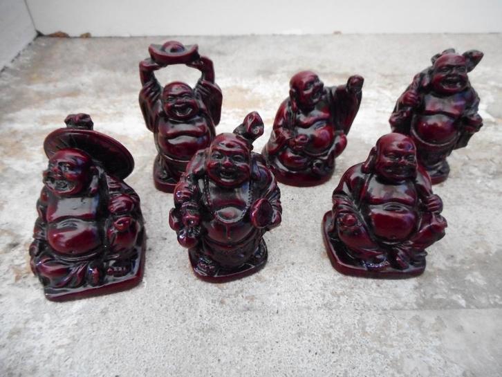 Boeddha's rood SET van 6 minibeeldjes, Verzamelen, Beelden en Beeldjes, Nieuw, Overige typen, Ophalen of Verzenden
