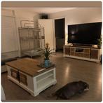 Complete Meubelset 'Amanda' - Kloostertafel, TV-kast, Salont, Huis en Inrichting, Tafels | Eettafels, 150 tot 200 cm, Eikenhout