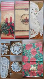 1 Kerstkleed nieuw, 3 klein ,4 placemats ,4 wit"kant", Ophalen of Verzenden, Nieuw