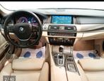 BMW 5-Serie 2.0 520I AUT 184 PK Sedan 2014 Zwart, Auto's, Achterwielaandrijving, Beige, 4 cilinders, 2000 kg