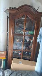 Noten houten vitrine kast, Ophalen