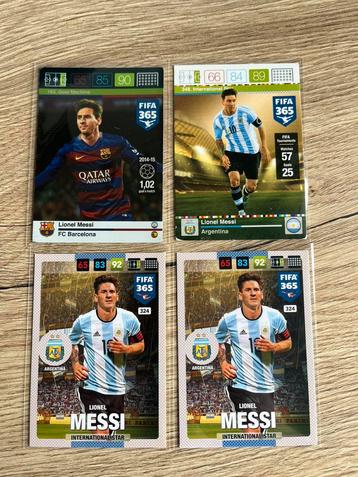 Diverse oude Messi voetbalkaarten beschikbaar voor biedingen