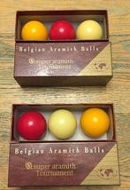 2 setjes Belgian Aramith Balls,super aramith Tournament., Ophalen of Verzenden, Zo goed als nieuw, Keu of Ballen