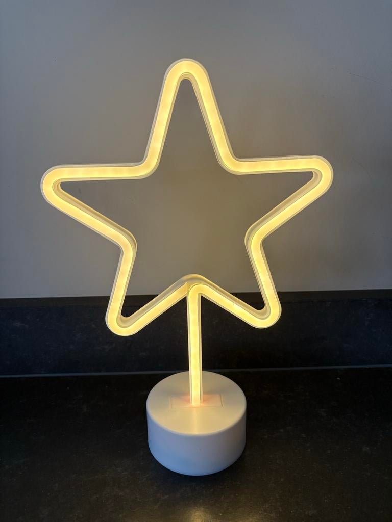 Luca Lighting Neon Ster Lamp, Ophalen of Verzenden, Nieuw, Kunststof, Minder dan 50 cm