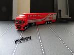 918 herpa daf cf demo rood oplegger 1:87 truck trein drive, Ophalen of Verzenden, Nieuw, Bus of Vrachtwagen, Herpa