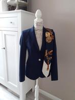 Prachtig donker blauw goud jasje blazer,maat S., Kleding | Dames, Jasjes, Kostuums en Pakken, Blauw, Zara, Ophalen of Verzenden