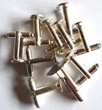 SALE 10 verzilverde manchet knopen om te bewerken 25x16mm, Verzenden, Nieuw, Overige typen
