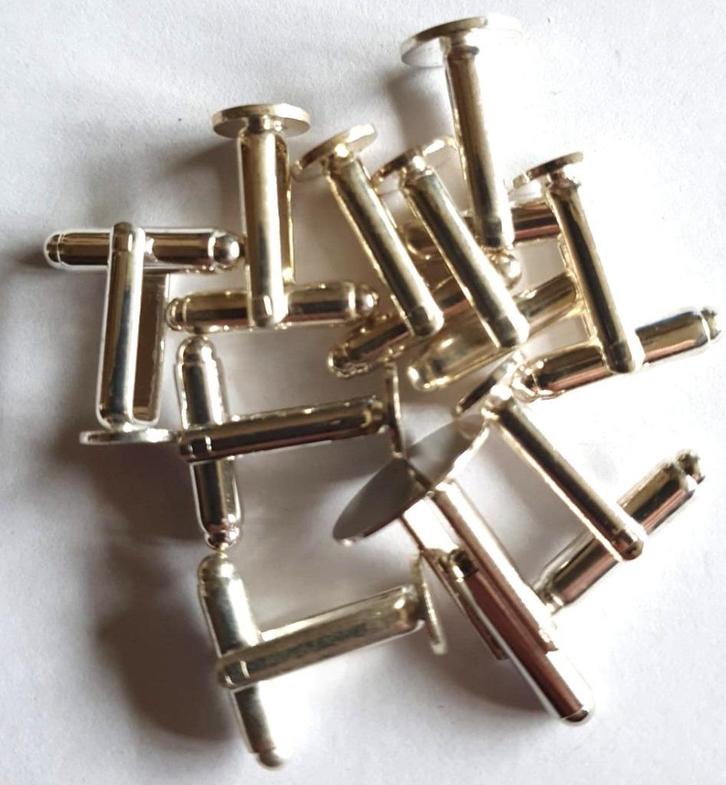 SALE 10 verzilverde manchet knopen om te bewerken 25x16mm, Hobby en Vrije tijd, Kralen en Sieraden maken, Nieuw, Overige typen