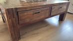 Degelijke teak houten salontafel, type Goa., Ophalen, Gebruikt, 100 tot 150 cm, Teakhout