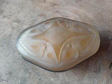 Antiek persglazen pot brilliantine, verzegeld, Godet 1920   beschikbaar voor biedingen