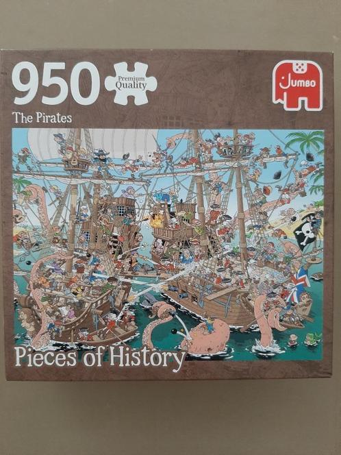 Puzzel pieces of History, de piraten, 950 st., Hobby en Vrije tijd, Denksport en Puzzels, Gebruikt, Legpuzzel, 500 t/m 1500 stukjes