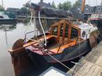 Grundel  8.50m. met boegschroef motor-zeil-Grundel, Watersport en Boten, Platbodems, Ophalen, Gebruikt, Staal, Diesel