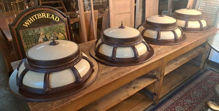 Zeer bijzondere grote Art Deco horeca lampen 80 cm doorsnee, Antiek en Kunst, Antiek | Lampen, Ophalen