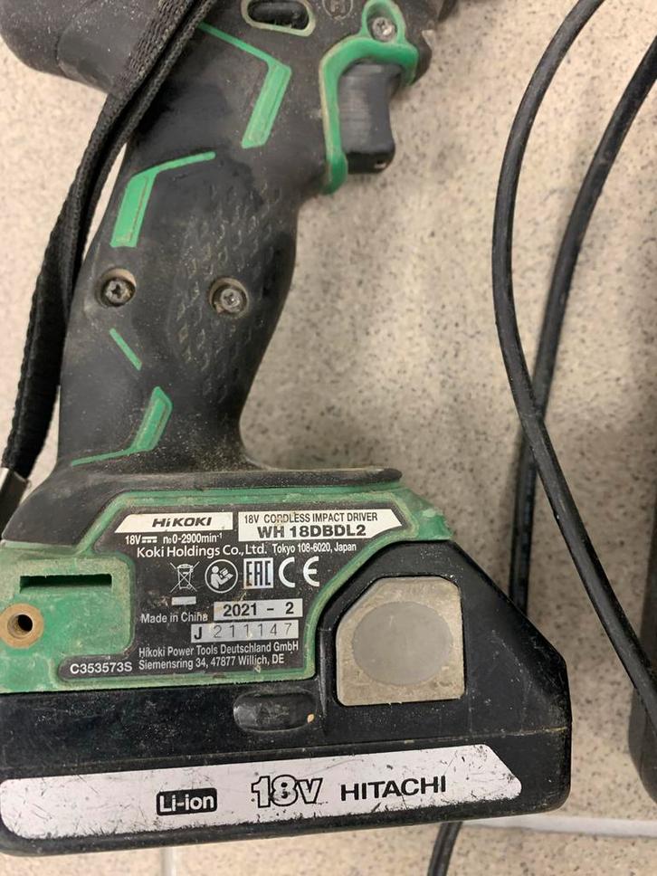 Hitachi Slagschroevendraaier 18V, Doe-het-zelf en Verbouw, Gereedschap | Boormachines, Gebruikt, Boor- en Schroefmachine, Minder dan 400 watt