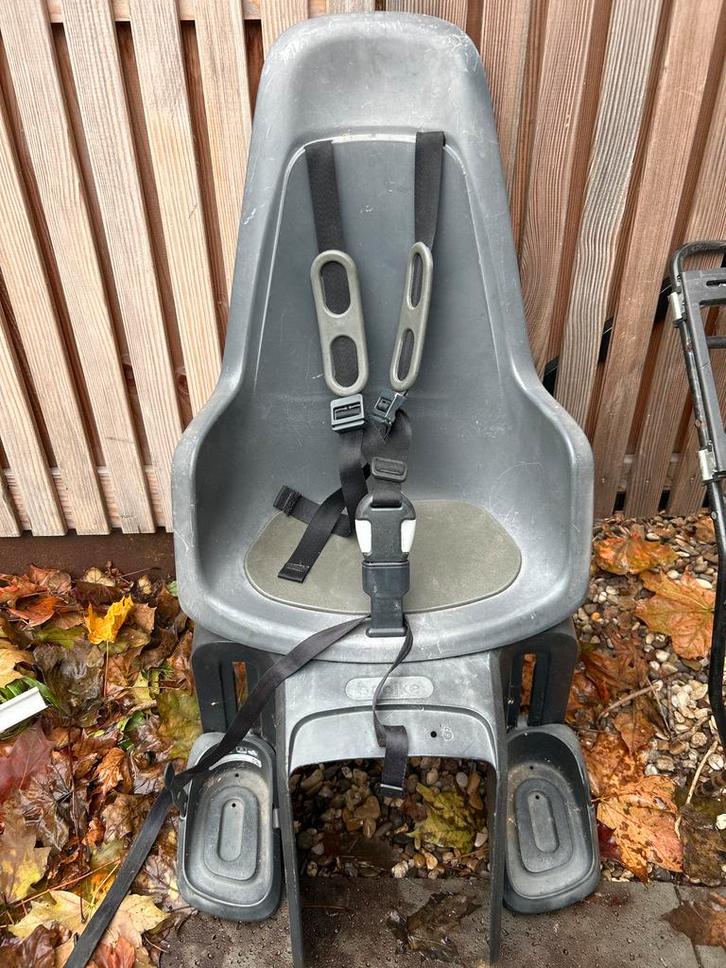 Bobike Achterzitje Fiets - Groen, Fietsen en Brommers, Fietsaccessoires | Fietsstoeltjes, Gebruikt, Achterzitje, 9 t/m 18 kg, Voetsteuntjes