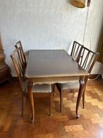 4x Patijn Zijlstra eetkamerstoelen – jaren 60 – design, Ophalen, Hout, Gebruikt, Bruin