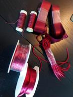 Mooi donkerrood  lint en garen., Hobby en Vrije tijd, Naaien en Fournituren, Verzenden, Nieuw, Garen of Naald(en)