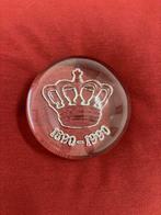 Shell 100 Jaar Glazen Presse-papier, Ophalen of Verzenden, Zo goed als nieuw, Gebruiksvoorwerp