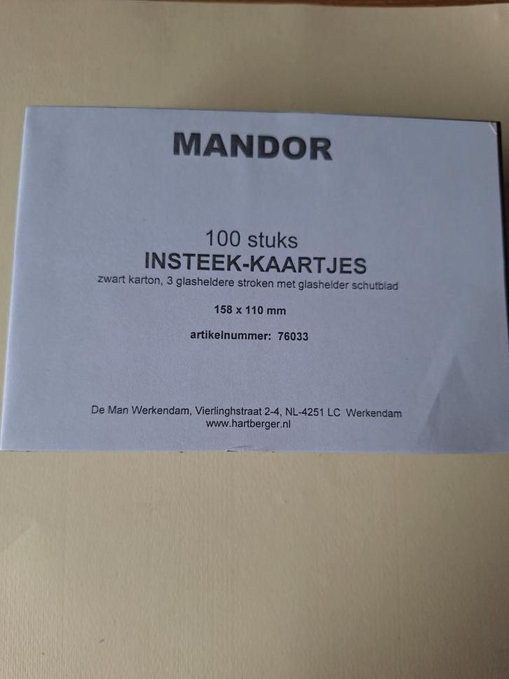 Mandor Insteekkaarten, Postzegels en Munten, Postzegels | Toebehoren, Overige typen, Ophalen of Verzenden