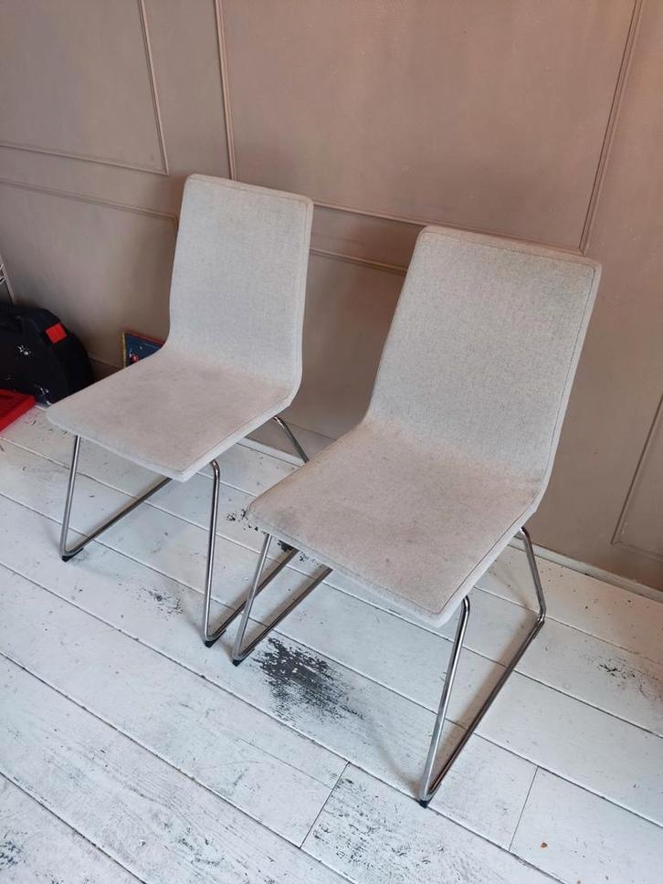 2 stuks LILLÅNÄS Eetkamerstoel, Gunnared beige
. Wasbaar!, Huis en Inrichting, Stoelen, Gebruikt, Twee, Stof, Grijs, Ophalen