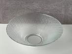 Glazen schaal / fruitschaal ribbel, Schaal, Rond, Ophalen of Verzenden, Glas