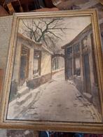 Aquarel Winterlandschap door Jan harm weijns, Antiek en Kunst, Kunst | Schilderijen | Klassiek, Ophalen of Verzenden