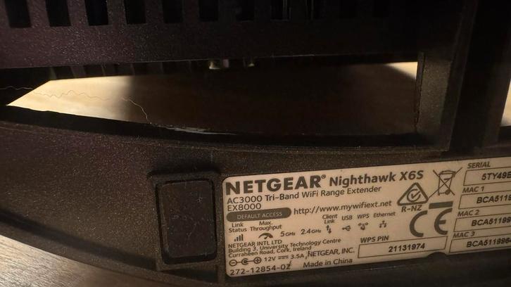 Netgear Nighthawk X6S EX8000 WiFi range extender, Antiek en Kunst, Antiek | Tv's en Audio, Ophalen of Verzenden