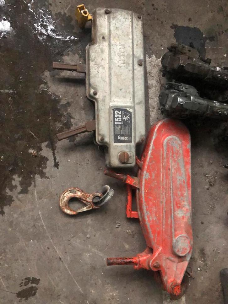 2x Tirfor 3,2 ton gebruikt met veiligheidshaak, Doe-het-zelf en Verbouw, Lieren en Takels, Gebruikt, Handmatig, Ophalen of Verzenden