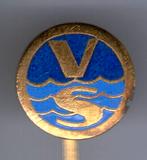 V.S. email op koper scheepsvaart speldje ( U_367a ), Verzenden, Zo goed als nieuw, Transport, Speldje of Pin