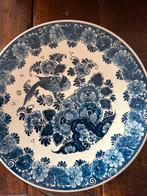 Delfts Blauw Wandbord Vogel & Bloemen, Ophalen of Verzenden