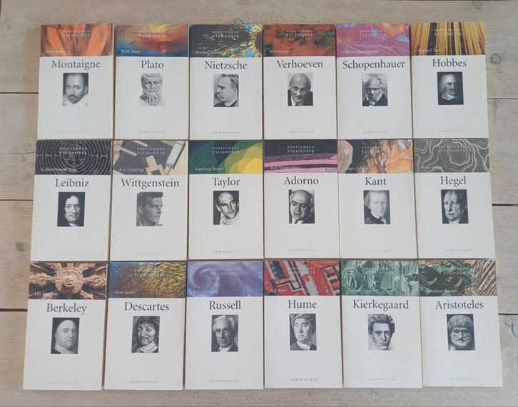 18 kopstukken filosofie boeken, Boeken, Filosofie, Gelezen, Ophalen of Verzenden