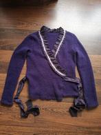 Vintage wollen trui M /L, Verzenden, Zo goed als nieuw, Paars