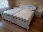 Elektrisch verstelbaar bed inclusief nachtkastjes, Huis en Inrichting, Slaapkamer | Bedden, Ophalen, Wit, Tweepersoons, 180 cm
