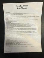 Röntgenschort met 0,35 mm loodequivalent nieuw met hanger, Diversen, Verpleegmiddelen, Niet ingevuld, Gebruikt, Niet ingevuld