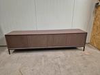 Tv meubel madison starfurn 210 cm walnut, Ophalen of Verzenden, Zo goed als nieuw, 200 cm of meer, Minder dan 100 cm