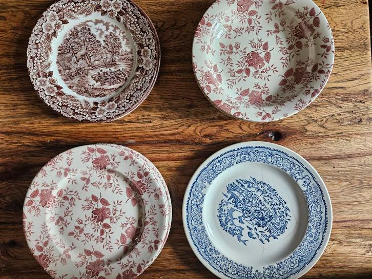 Brocante Engelse borden, Antiek en Kunst, Antiek | Servies los, Ophalen of Verzenden